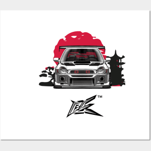 SUBARU IMPREZA WRX GC8 BUGEYE white Posters and Art